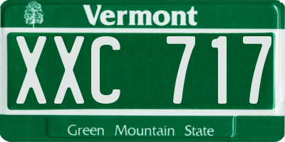 VT license plate XXC717