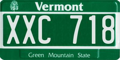 VT license plate XXC718