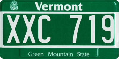 VT license plate XXC719