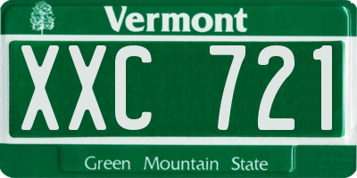 VT license plate XXC721