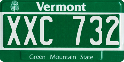 VT license plate XXC732