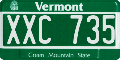 VT license plate XXC735