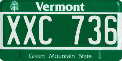 VT license plate XXC736