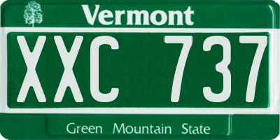 VT license plate XXC737