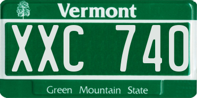 VT license plate XXC740