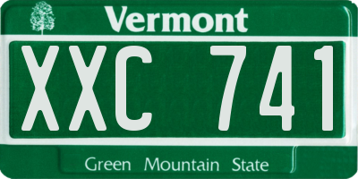 VT license plate XXC741