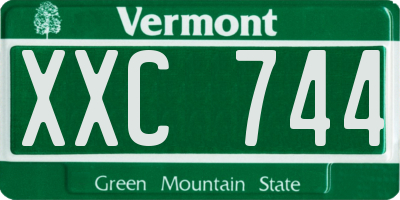 VT license plate XXC744