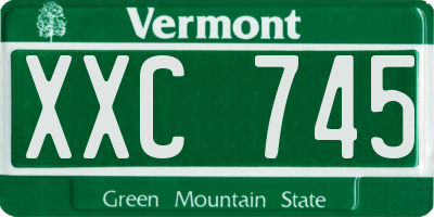 VT license plate XXC745