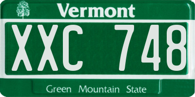 VT license plate XXC748