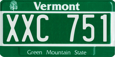 VT license plate XXC751