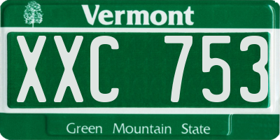 VT license plate XXC753