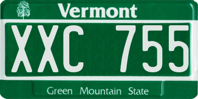 VT license plate XXC755