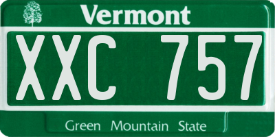 VT license plate XXC757