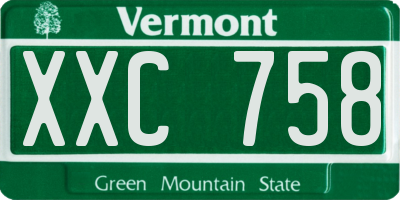 VT license plate XXC758