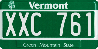 VT license plate XXC761