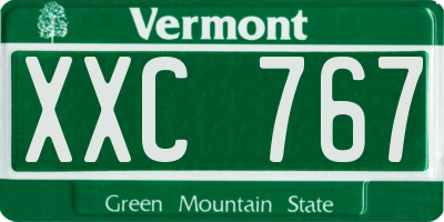 VT license plate XXC767