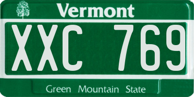 VT license plate XXC769