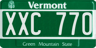 VT license plate XXC770
