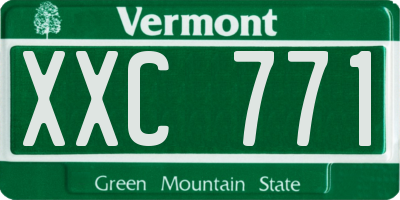 VT license plate XXC771