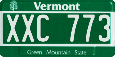 VT license plate XXC773