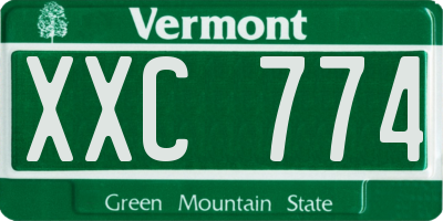 VT license plate XXC774