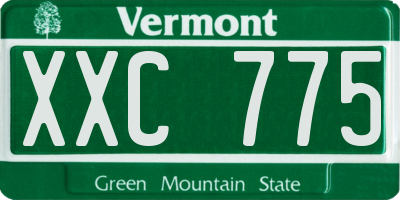 VT license plate XXC775