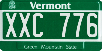 VT license plate XXC776