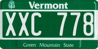 VT license plate XXC778