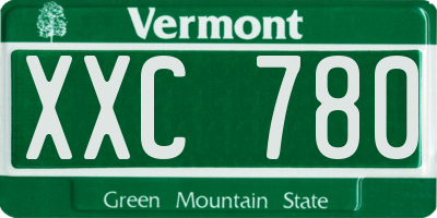 VT license plate XXC780