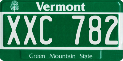 VT license plate XXC782