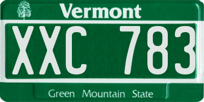 VT license plate XXC783