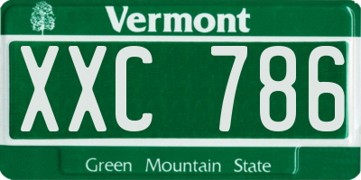 VT license plate XXC786