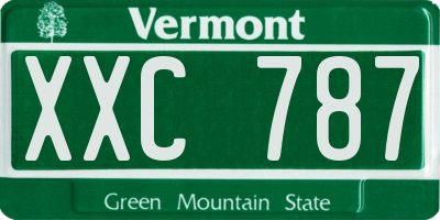 VT license plate XXC787