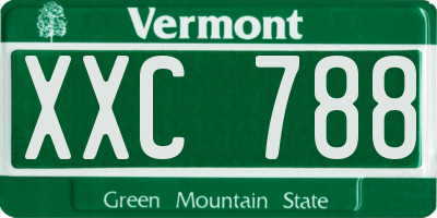 VT license plate XXC788