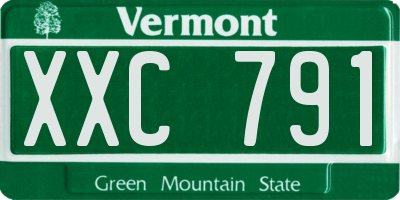 VT license plate XXC791