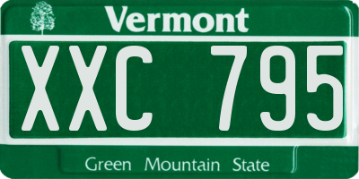VT license plate XXC795
