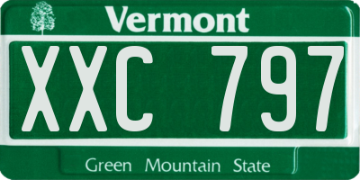 VT license plate XXC797