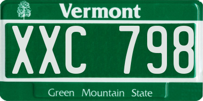 VT license plate XXC798