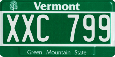 VT license plate XXC799