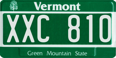 VT license plate XXC810