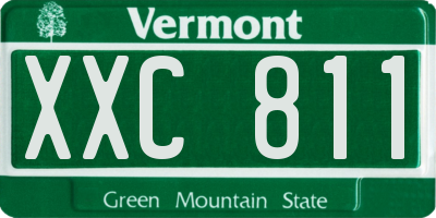 VT license plate XXC811