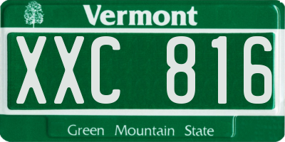 VT license plate XXC816
