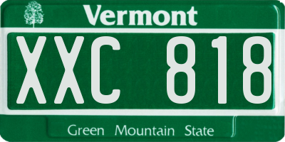 VT license plate XXC818