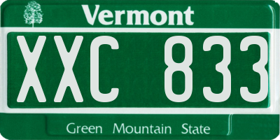 VT license plate XXC833
