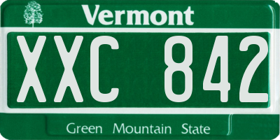 VT license plate XXC842