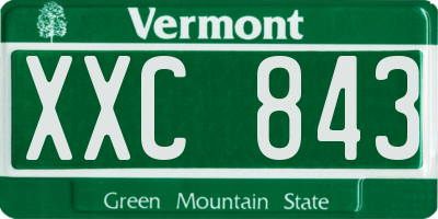 VT license plate XXC843
