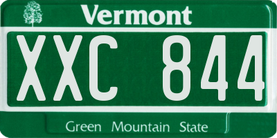 VT license plate XXC844