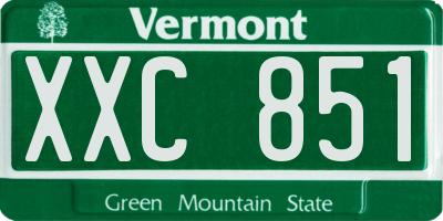 VT license plate XXC851