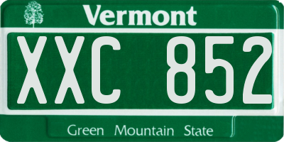 VT license plate XXC852