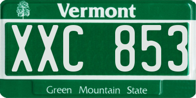 VT license plate XXC853
